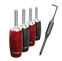 AudioQuest 1000 Series Bananas or Multi-Size Spades Silver (4 Pack or 6 Pack)
